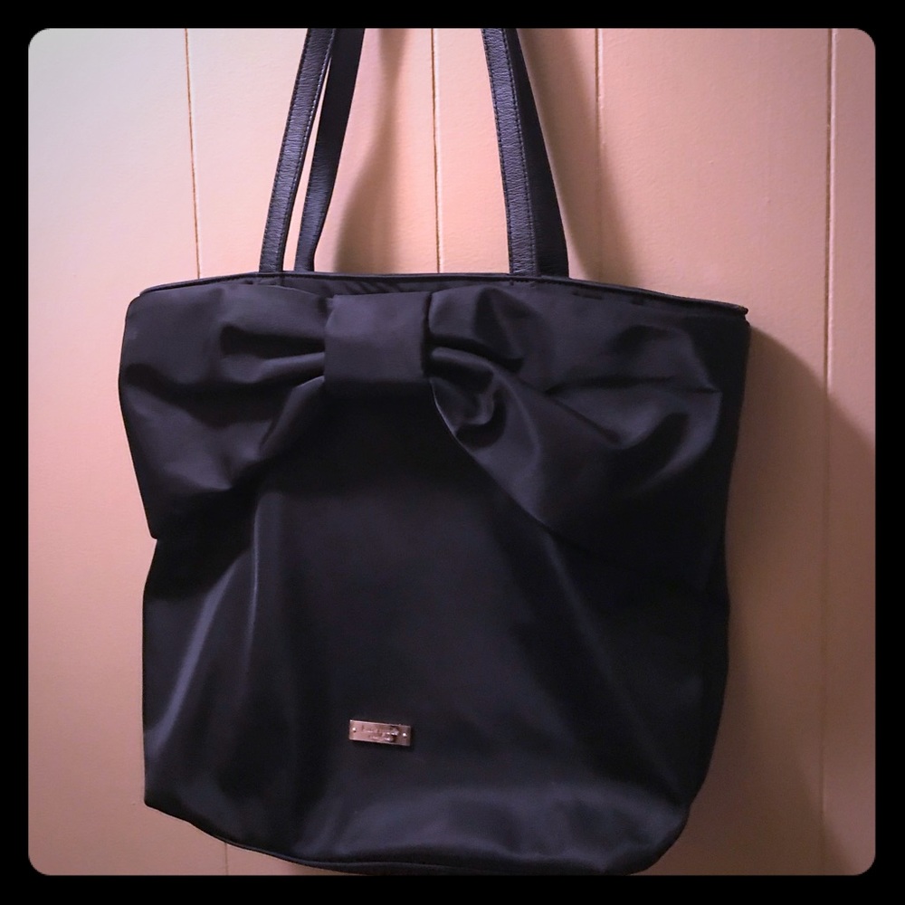 Kate Spade Black Nylon Bow Tote